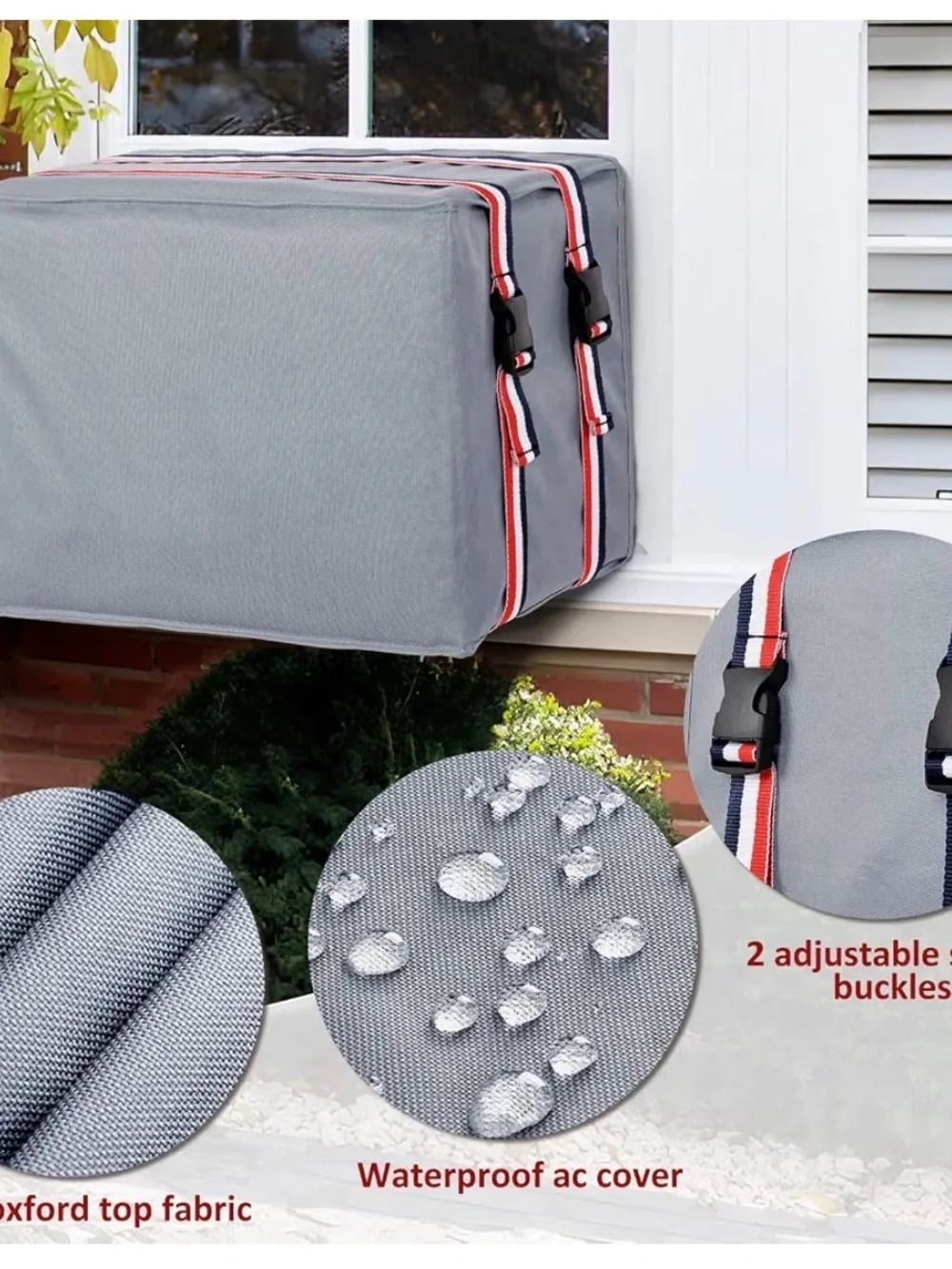 Window air conditioner covers for outside AC unit